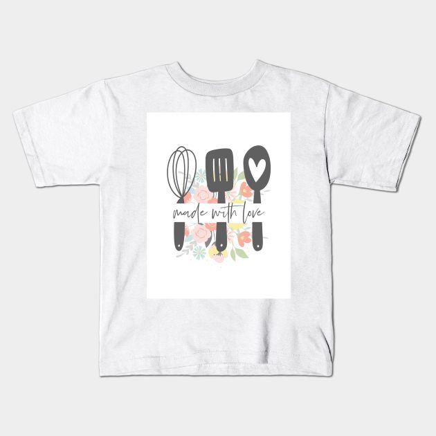 Made With Love | Charcoal Kids T-Shirt by Jande Summer